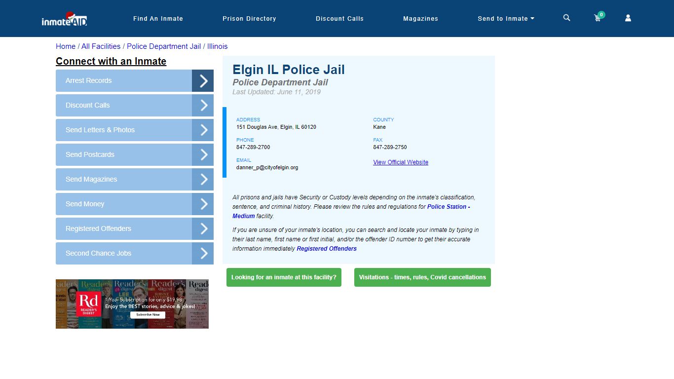 Elgin IL Police Jail & Inmate Search - Elgin, IL