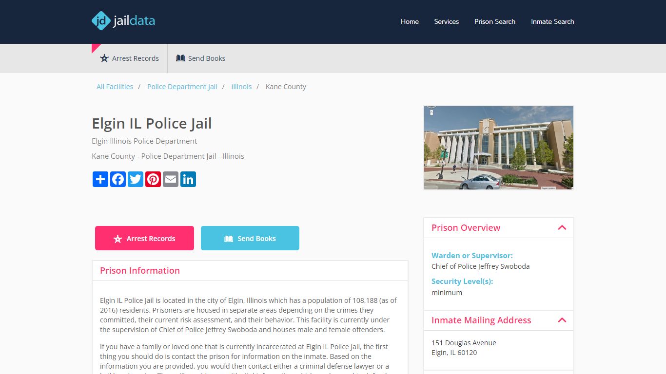 Elgin IL Police Jail Inmate Search and Prisoner Info - Elgin, IL